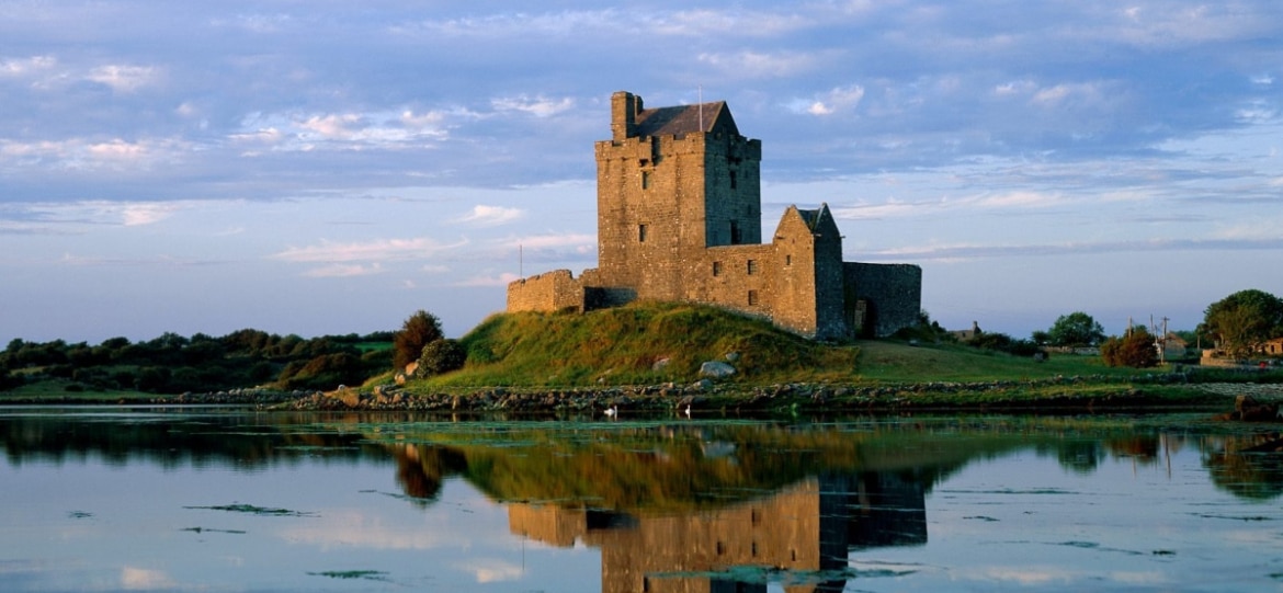 An old castle in the Irish countryside